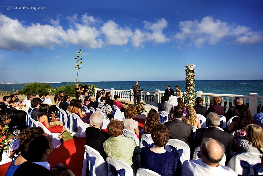 Boda civil en Restaurante La Cucanya frente al mar